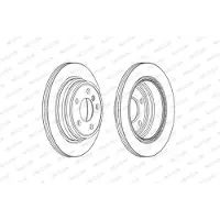 FERODO Bromsskivor DDF2313C bak, ventilerad, 2 Stycke