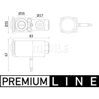 MAHLE ORIGINAL Expansionsventil, luftkonditioneringssystem AVE 140 000P