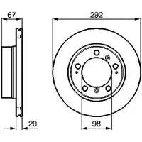 Bosch Bromsskiva 0 986 479 079 bak, ventilerad, 1 Stycke