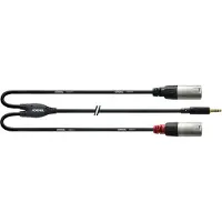Cordial Audio Adapterkabel [1x Teleplugg 3.5 mm - 2x XLR-hankontakt] 1.80 m Svart