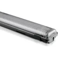 V-TAC Tak-/väggarmatur 2x18W LED-lampa (med lampor) 120 cm vattentät 6400K (kallvit)