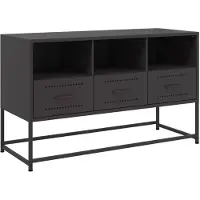 vidaXL TV-skåp svart 100,5x39x60,5 cm stål