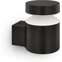 Philips Laven vägglampa 6 W, Väggbelysning för utomhusbruk, Svart, Metall, IP44, Terass, Trädgård, II