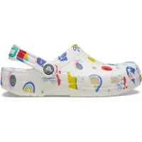 Crocs Barn Classic Doodle Print Clog i Vitt