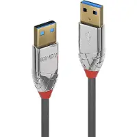 Lindy USB-kabel USB 3.2 Gen1 USB-A kontakt, USB-A kontakt 0.50 m Grå 36625