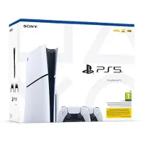 Sony PlayStation 5 Slim Disc Edition 1TB with 2 Dualsense Controller - White