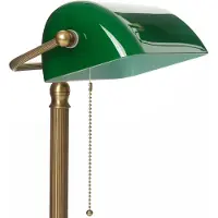 BERLINER MESSINGLAMP Skrivbordslampa JIVAN, Grön, Vardagsrum / matsal, Glas, Antik, Bordslampa
