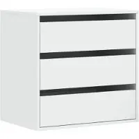 vidaXL Byrå vit 60x41x58 cm konstruerat trä