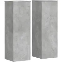 vidaXL Växtställ 2 st betonggrå 33x33x100 cm konstruerat trä