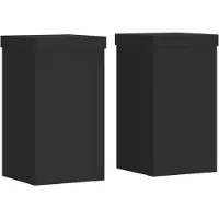 vidaXL Växtställ 2 st svart 10x10x18 cm konstruerat trä