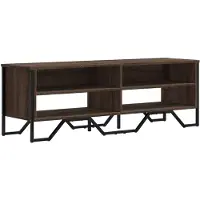 vidaXL Tv-bänk brun ek 122x34x41 cm konstruerat trä
