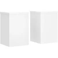 vidaXL Växtställ 2 st vit 25x25x35 cm konstruerat trä