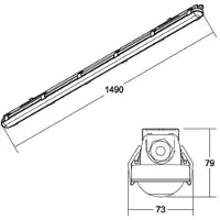 Brumberg 78013114 LED-våtrumsbelysning LED 28 W Vit Grå