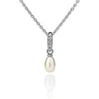 Kohinoor Elina vitguldhänge med parla och diamant 123-267V-04