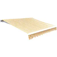 vidaXL Markisduk solros 3 x 2,5 m gul & vit (utan ram)