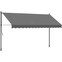 vidaXL Markis infällbar antracit 350x150 cm tyg och stål