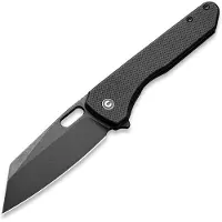 CIVIVI Nugz C23060-1 Black Stonewashed 14C28N, Black G10 pocket knife, Matthew Wehrwein design