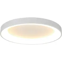 Mantra-Iluminacion LED taklampa Niseko II, dimbar, Vitt / opal, Vardagsrum / matsal, Aluminium / grå / zink, Modern, LED-taklampa