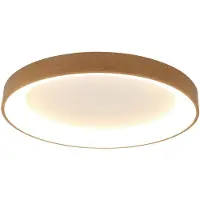 Mantra-Iluminacion LED taklampa Niseko II, dimbar, Ljust trä, Vardagsrum / matsal, Aluminium / grå / zink, Modern, LED-taklampa