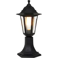 QAZQA Klassisk utomhusgolvlampa svart 42,2 cm IP44 - New Haven