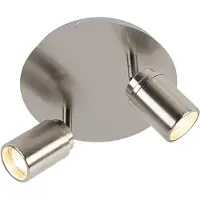 QAZQA Modern badrumsspotlight stål 2-ljus IP44 - Ducha