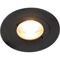 QAZQA Modern smart infälld spotlight svart rund inkl. WiFi GU10 IP54 - Xena