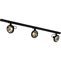QAZQA Modernt skensystem med 3 spotlights svart 1-fas - Iconic Go