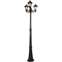 QAZQA Smart utomhuslykta svart 3-ljus inkl. Wifi ST64 - New Haven