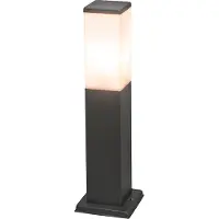 QAZQA Smart utomhuslampa stolpe mörkgrå 45 cm inkl WiFi P45 - Malios