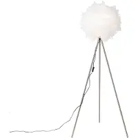 QAZQA Smart romantisk golvlampa vit inkl WiFi A60 - Feather