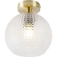 QAZQA Smart Art Deco taklampa mässing inkl WiFi A60 - Sphere