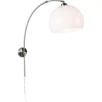 QAZQA Smart vägglampa i stål med vit skärm inkl. WiFi G125 - Bow