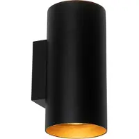 QAZQA Smart vägglampa svart med guld 2-ljus inkl. Wifi GU10 - Sab