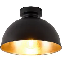 QAZQA Smart taklampa svart med guld 28 cm inkl WiFi A60 - Magnax