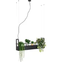 QAZQA Smart pendellampa svart med hyllplan inkl 4 WiFi GU10 - Cage Rack