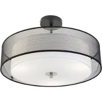 QAZQA Smart taklampa svart med vit 50 cm inkl 3 Wifi A60 - Drum Duo