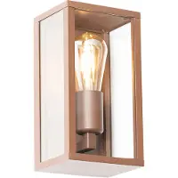 QAZQA Smart vägglampa roströdbrun 26 cm IP44 inkl. WiFi ST64 - Charlois