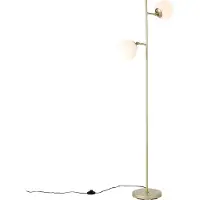 QAZQA Smart golvlampa guld med frostat glas inkl. 2 wifi P45 - Pallon