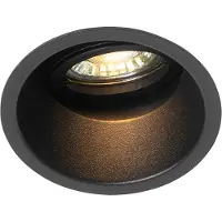 QAZQA Smart infälld spotlight svart justerbar inkl WiFi GU10 - Alloy