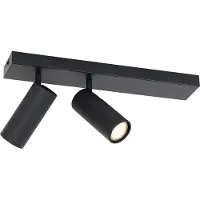 QAZQA Smart takspotlight svart 2-ljus justerbar inkl. 2 Wifi GU10 50mm - Renna