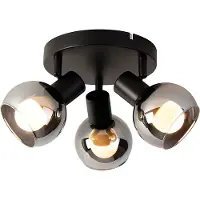 QAZQA Smart takspotlight svart med rökglas inkl. 3 Wifi P45 - Vidro