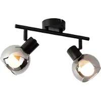 QAZQA Smart taklampa svart med rökglas inkl. 2 Wifi P45 - Vidro