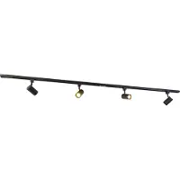 QAZQA Smart 1-fas skensystem med 4 WiFi GU10 spotlights svart - Iconic Jeana
