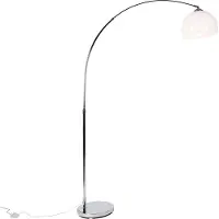 QAZQA Smart båglampa krom med vit skärm inkl WiFi A60 - Arc Basic