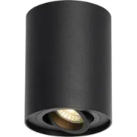 QAZQA Smart takspotlight svart justerbar inkl WiFi GU10 - Rondoo up