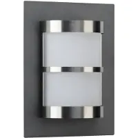 Albert Vägglampa utomhus ADONIA, Aluminium / grå / zink, Rostfritt stål, Modern