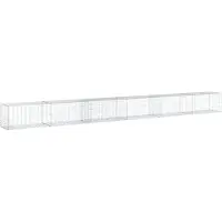 vidaXL Gabionkorg med skydd 600x50x50 cm galvaniserat järn