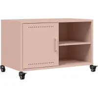 vidaXL Tv-bänk rosa 68x39x43,5 cm stål