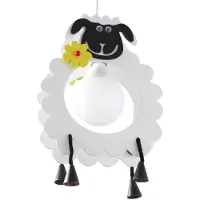 Elobra Barnrum pendellampa Schaf, dimbar, Vitt / opal, Barnrum, Trä, Pendellampa