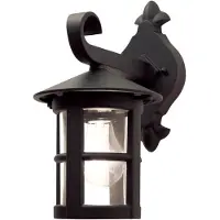 ELSTEAD Vägglampa utomhus Hereford, Svart, Aluminium / grå / zink, Modern, Utomhusvägglampa